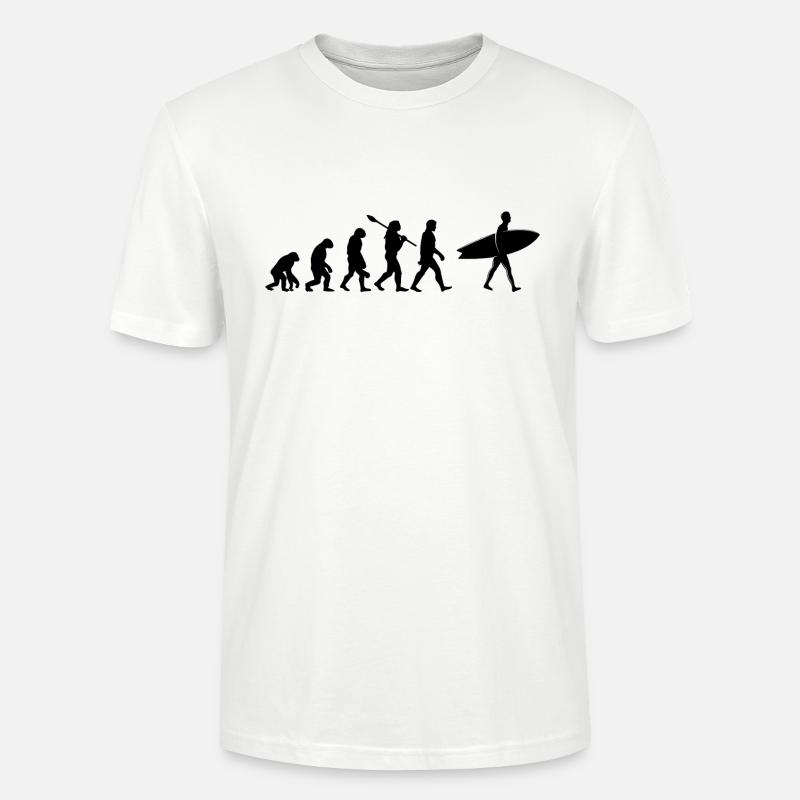 Surf évolution - T-shirt bio CRAFTER Stanley Stella Unisexe - blanc