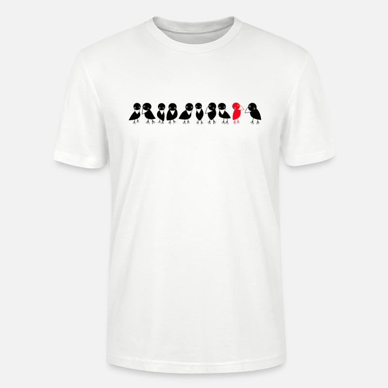 Vogelreihe Raben - Stanley/Stella Unisex Bio-T-Shirt CRAFTER - Weiß