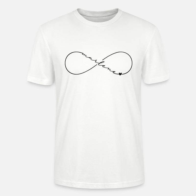 Marlene Nom Symbole de l’Infini - T-shirt bio CRAFTER Stanley Stella Unisexe - blanc