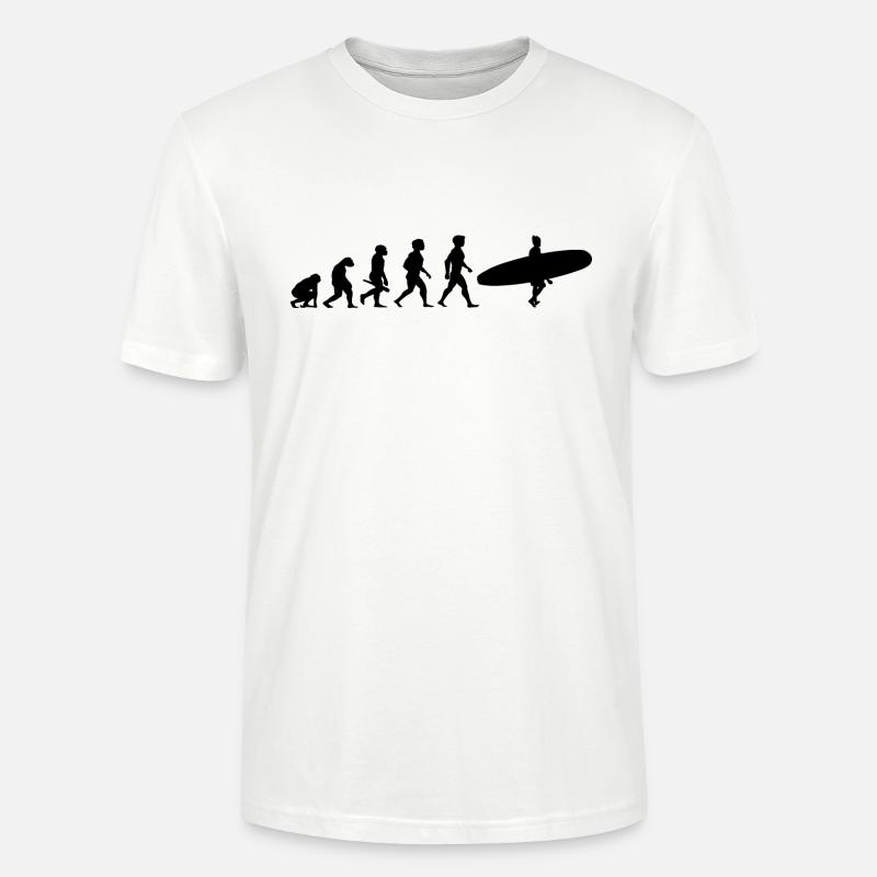 Evolution Surf Surfers surf surf - T-shirt bio CRAFTER Stanley Stella Unisexe - blanc
