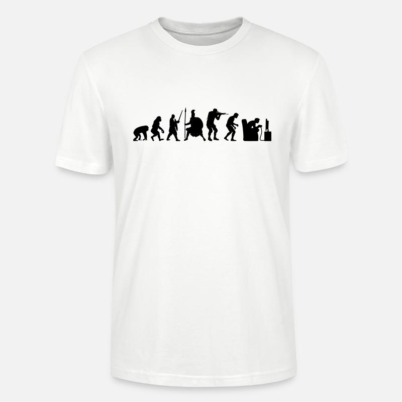 Héros de l’évolution de l’évolution - T-shirt bio CRAFTER Stanley Stella Unisexe - blanc