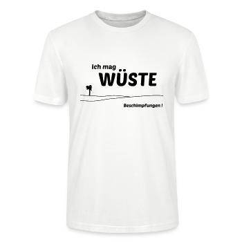 Wüste Beschimpfungen - Stanley/Stella Unisex Bio-T-Shirt CRAFTER - Weiß - Vorne - Alina (178cm) & Michal (187cm)