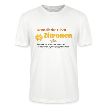 Zitronen - Stanley/Stella Unisex Bio-T-Shirt CRAFTER - Weiß - Vorne - Alina (178cm) & Michal (187cm)