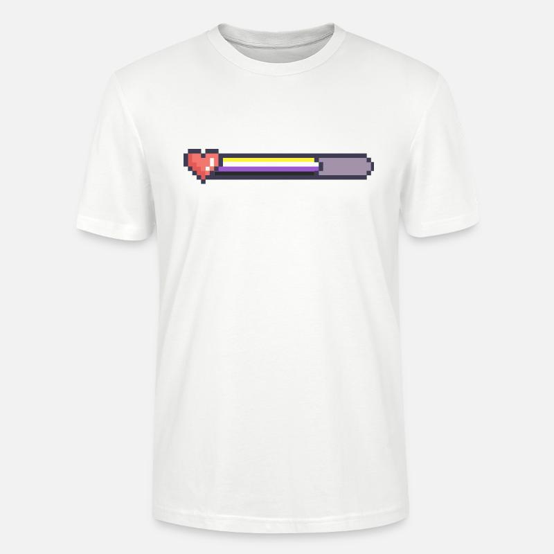 Non binary loading bar - Stanley/Stella CRAFTER Unisex Organic T-Shirt - white