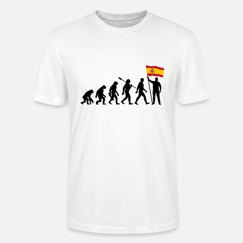 Spanien - Evolution - Flagge - Nation - Stanley/Stella Unisex Bio-T-Shirt CRAFTER - Weiß