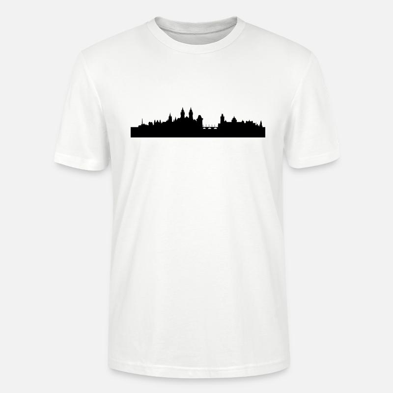 Skyline Prag - Stanley/Stella Unisex Bio-T-Shirt CRAFTER - Weiß