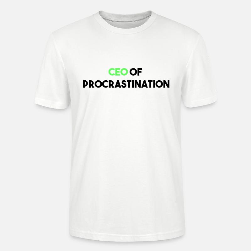 CEO VON PROCRASTINATION - Stanley/Stella Unisex Bio-T-Shirt CRAFTER - Weiß