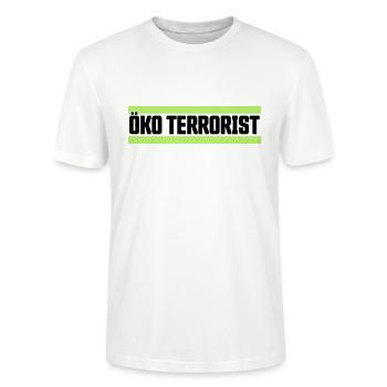 Öko Terrorist - Stanley/Stella Unisex Bio-T-Shirt CRAFTER - Weiß - Vorne - Alina (178cm) & Michal (187cm)