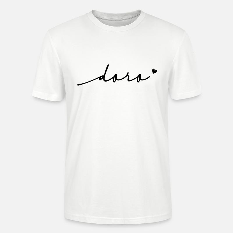 Nom cursif Doro - T-shirt bio CRAFTER Stanley Stella Unisexe - blanc