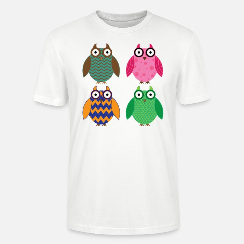 Die Eulen - Stanley/Stella Unisex Bio-T-Shirt CRAFTER - Weiß