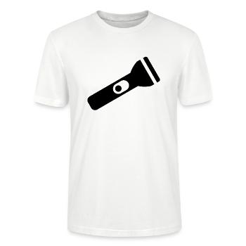 Lampe de poche - T-shirt bio CRAFTER Stanley Stella Unisexe - blanc - Devant - Alina (178cm) & Michal (187cm)