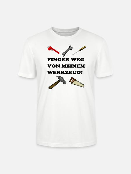 Finger weg von meinem Werkzeug! - Stanley/Stella Unisex Bio-T-Shirt CRAFTER - Weiß
