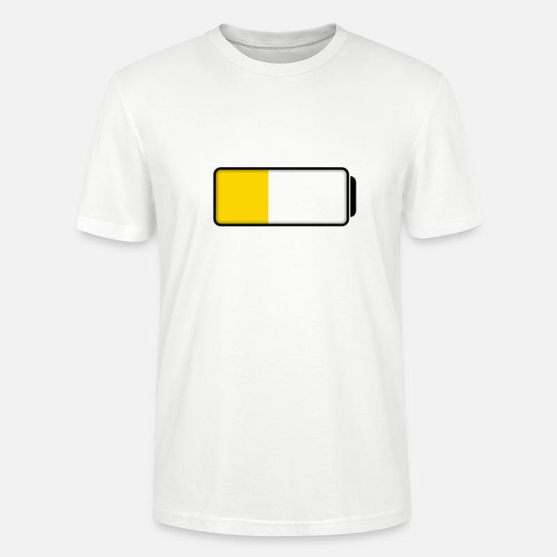 Battery (half-full / half-empty - 40%) - Stanley/Stella Unisex Bio-T-Shirt CRAFTER - Weiß