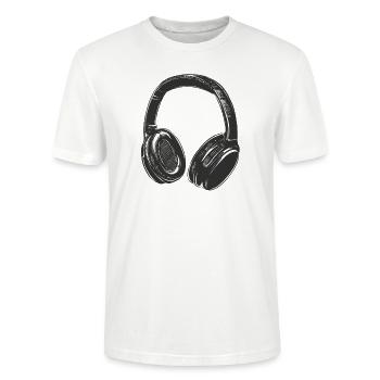 Headphones - Stanley/Stella CRAFTER Unisex Organic T-Shirt - white - Front - Alina (178cm) & Michal (187cm)