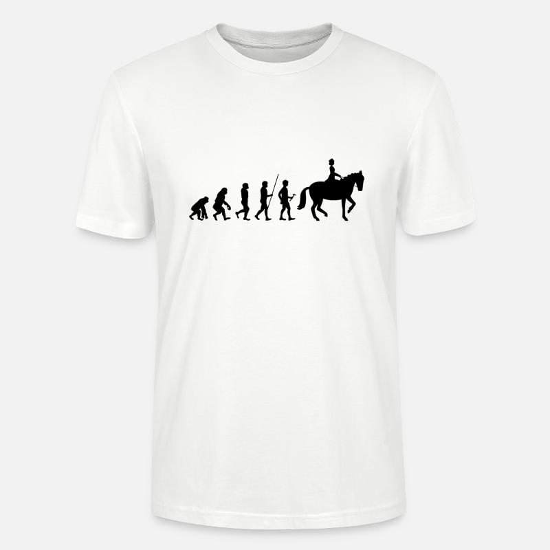 Equestrian Equestrian Evolution Gift - Stanley/Stella CRAFTER Unisex Organic T-Shirt - white