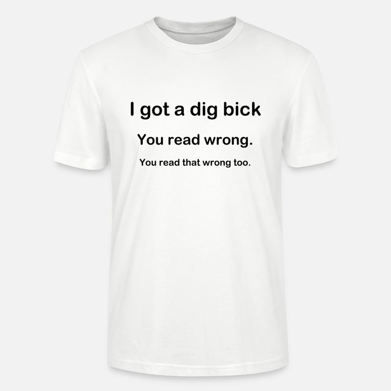 dick big fun Geschenk - Stanley/Stella Unisex Bio-T-Shirt CRAFTER - Weiß