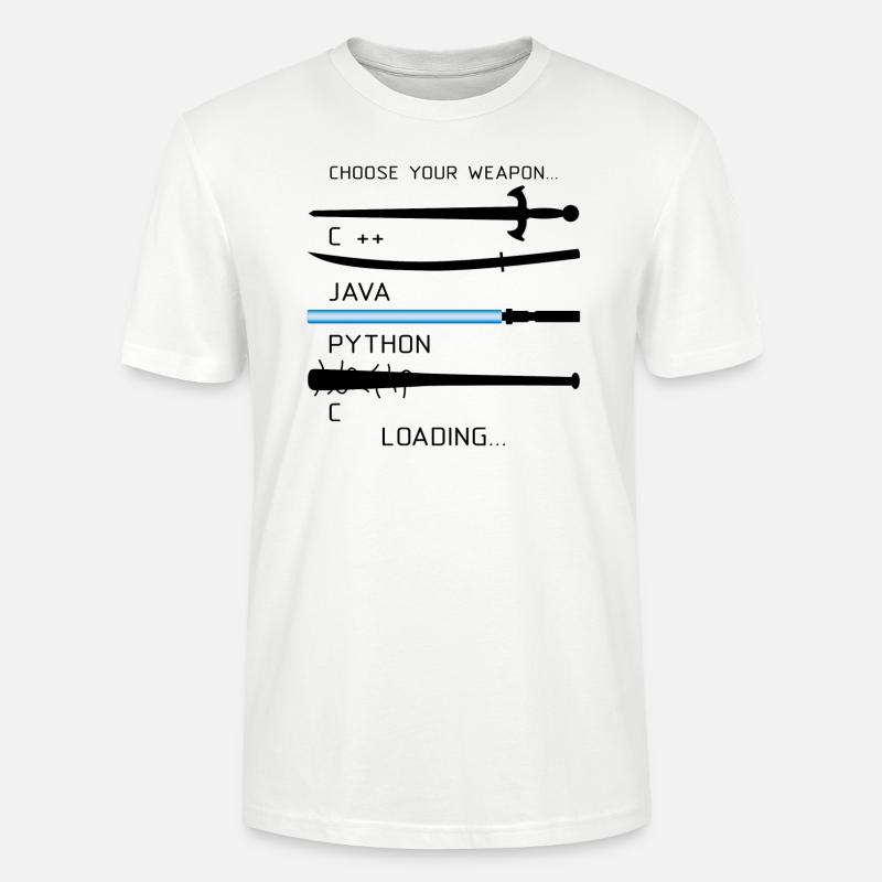 Coding Java Programmierer Beruf Geschenk - Stanley/Stella Unisex Bio-T-Shirt CRAFTER - Weiß