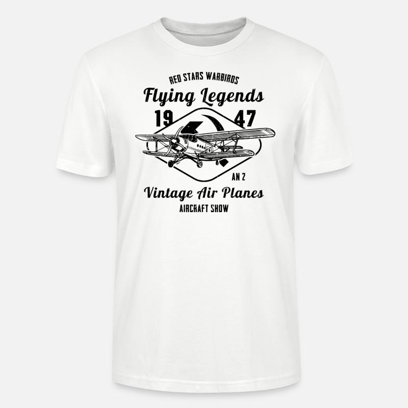 An-2 Antonov Flugzeug Doppeldecker Geschenk - Stanley/Stella Unisex Bio-T-Shirt CRAFTER - Weiß
