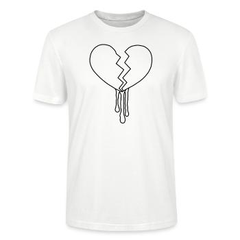 Br ok en heart black - Stanley/Stella Unisex Bio-T-Shirt CRAFTER - Weiß - Vorne - Alina (178cm) & Michal (187cm)