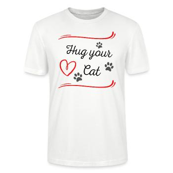 Embrassez votre chat - T-shirt bio CRAFTER Stanley Stella Unisexe - blanc - Devant - Alina (178cm) & Michal (187cm)