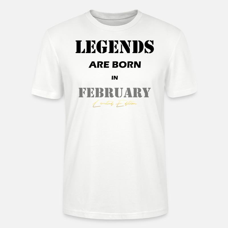 Février Legends Gift noir - T-shirt bio CRAFTER Stanley Stella Unisexe - blanc