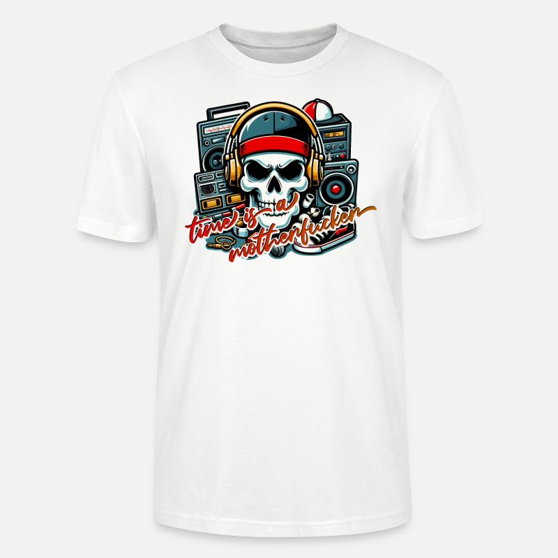 time is a motherf*cker - Stanley/Stella Unisex Bio-T-Shirt CRAFTER - Weiß