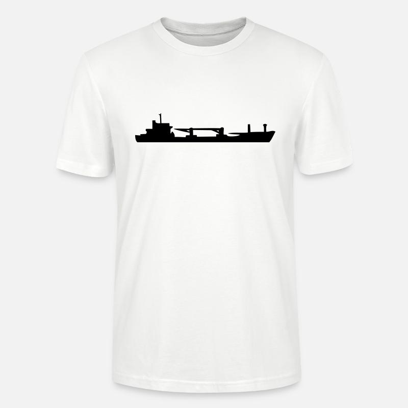 Frachtschiff, Cargo Ship - Stanley/Stella Unisex Bio-T-Shirt CRAFTER - Weiß