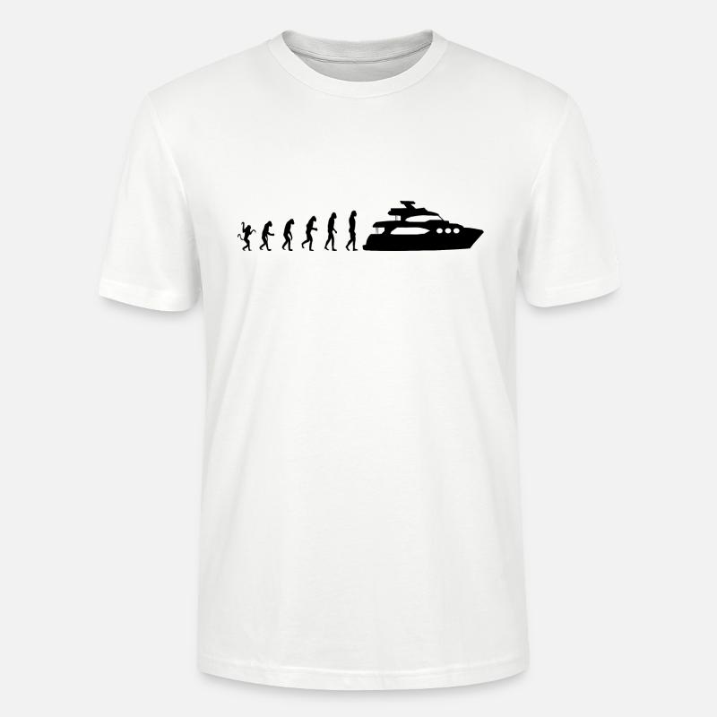 Boot Evolution Motorboot - Stanley/Stella Unisex Bio-T-Shirt CRAFTER - Weiß
