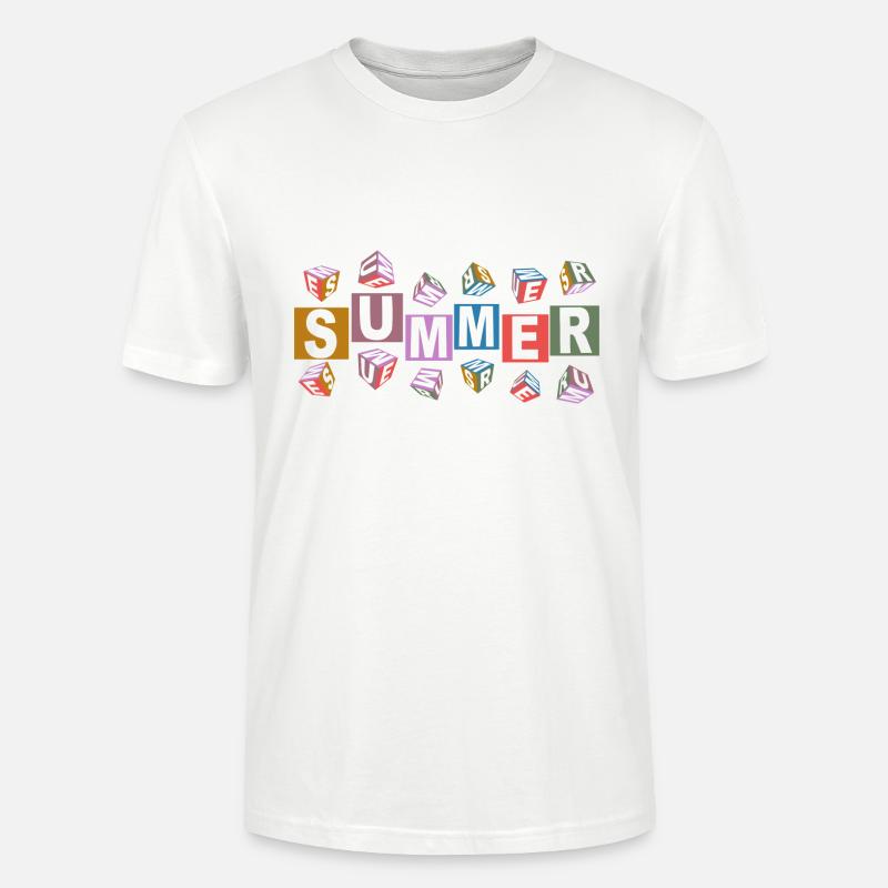 SUMMER dynamisch-bunt - Stanley/Stella Unisex Bio-T-Shirt CRAFTER - Weiß