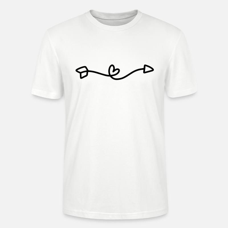 Flèche à droite | flèches - T-shirt bio CRAFTER Stanley Stella Unisexe - blanc