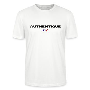 Authentique - T-shirt bio CRAFTER Stanley Stella Unisexe - blanc - Devant - Alina (178cm) & Michal (187cm)