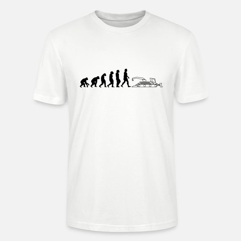 Grue dameuse noire Evolution dameuses - T-shirt bio CRAFTER Stanley Stella Unisexe - blanc
