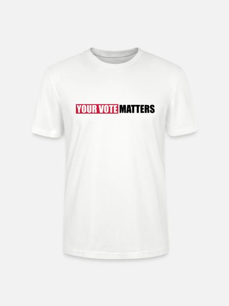 your vote matters quote - Stanley/Stella CRAFTER Unisex Organic T-Shirt - white