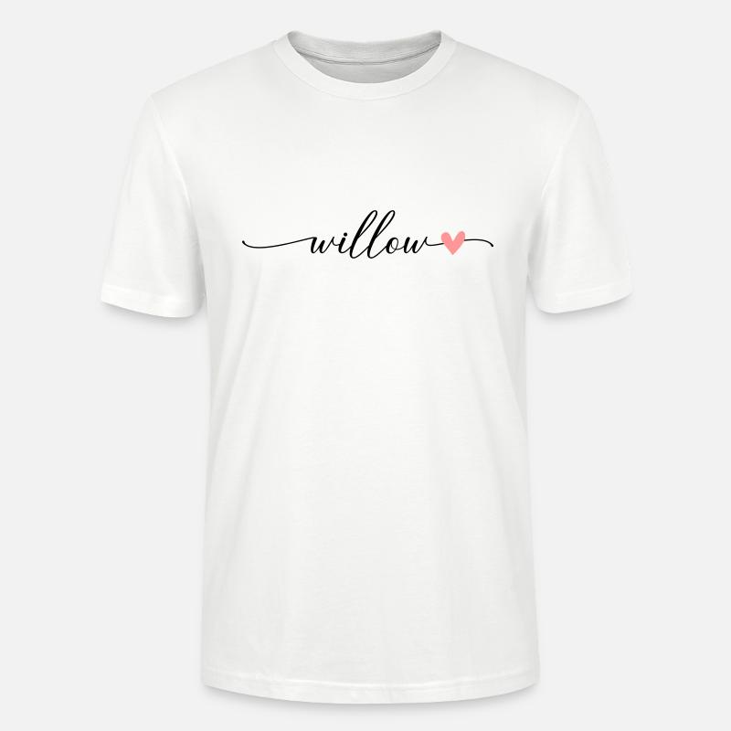 Saule Nom Prénom Calligraphie Script - T-shirt bio CRAFTER Stanley Stella Unisexe - blanc