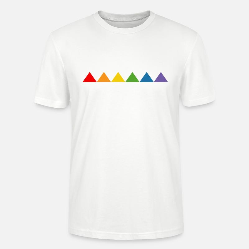 Regenbogen triangle - Stanley/Stella Unisex Bio-T-Shirt CRAFTER - Weiß
