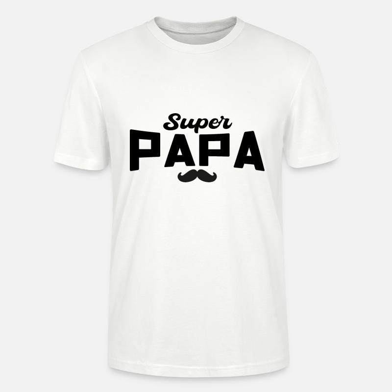 Super Daddy Daddy Geschenk Papa - Stanley/Stella Unisex Bio-T-Shirt CRAFTER - Weiß