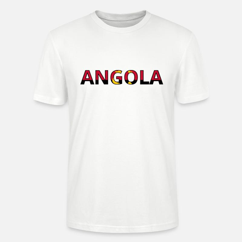 Drapeau Angola - T-shirt bio CRAFTER Stanley Stella Unisexe - blanc