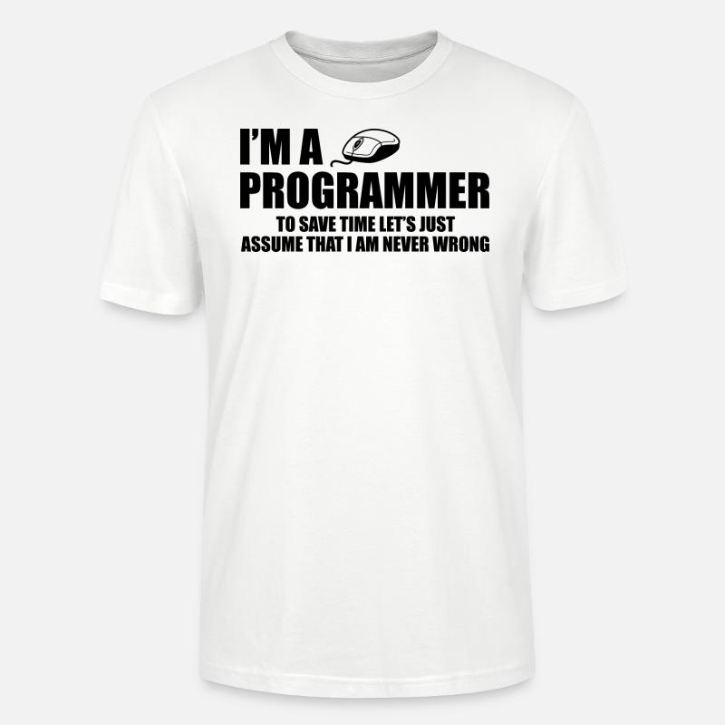 Programmer Programming Informatik Geschenk - Stanley/Stella Unisex Bio-T-Shirt CRAFTER - Weiß