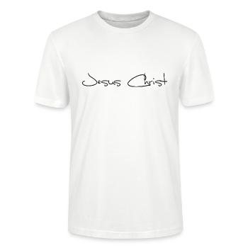 Jésus Christ - T-shirt bio CRAFTER Stanley Stella Unisexe - blanc - Devant - Alina (178cm) & Michal (187cm)