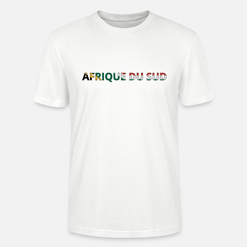 Drapeau Afrique du Sud - T-shirt bio CRAFTER Stanley Stella Unisexe - blanc