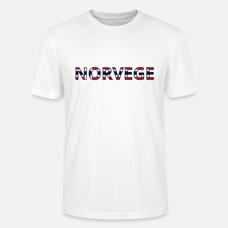 Flagge von Norwegen - Stanley/Stella Unisex Bio-T-Shirt CRAFTER - Weiß