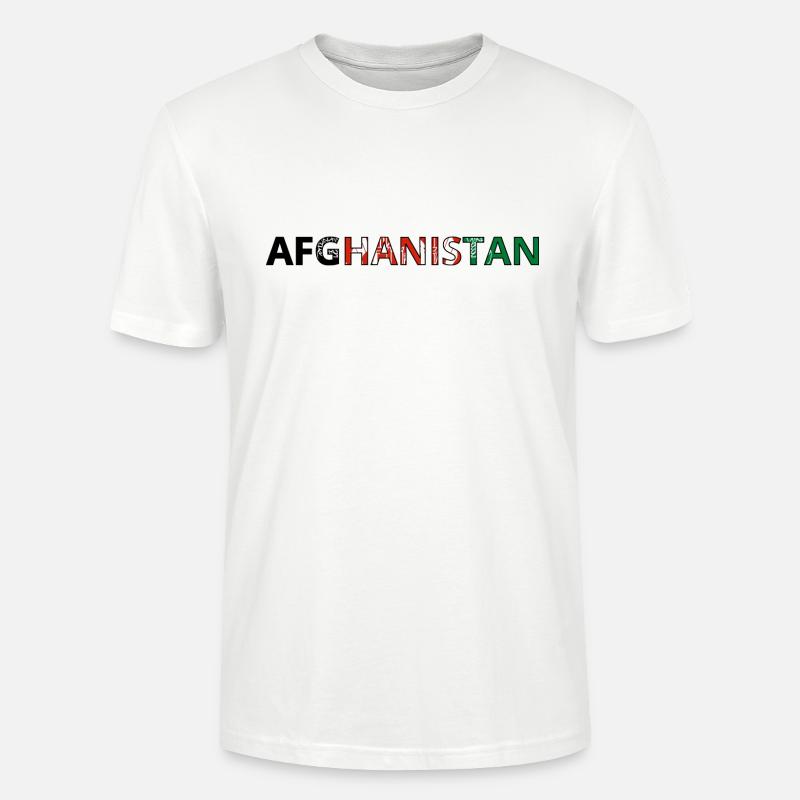 Drapeau Afghanistan - T-shirt bio CRAFTER Stanley Stella Unisexe - blanc