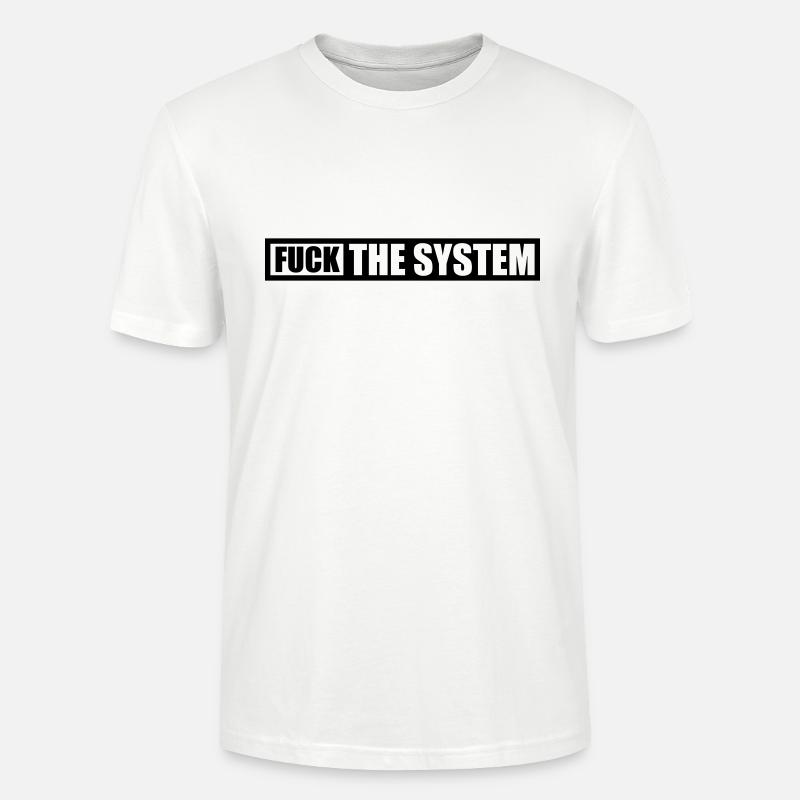 Logo baise le système - T-shirt bio CRAFTER Stanley Stella Unisexe - blanc