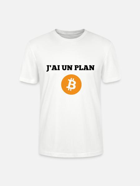 PLAN B Bitcoin & cryptommonaie - T-shirt bio CRAFTER Stanley Stella Unisexe - blanc