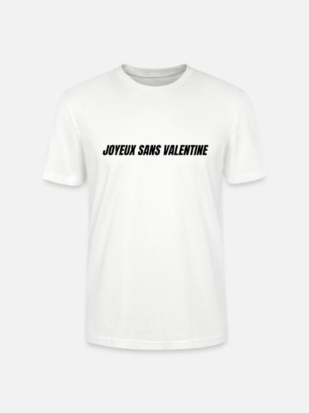 joyeux sans valentine - T-shirt bio CRAFTER Stanley Stella Unisexe - blanc