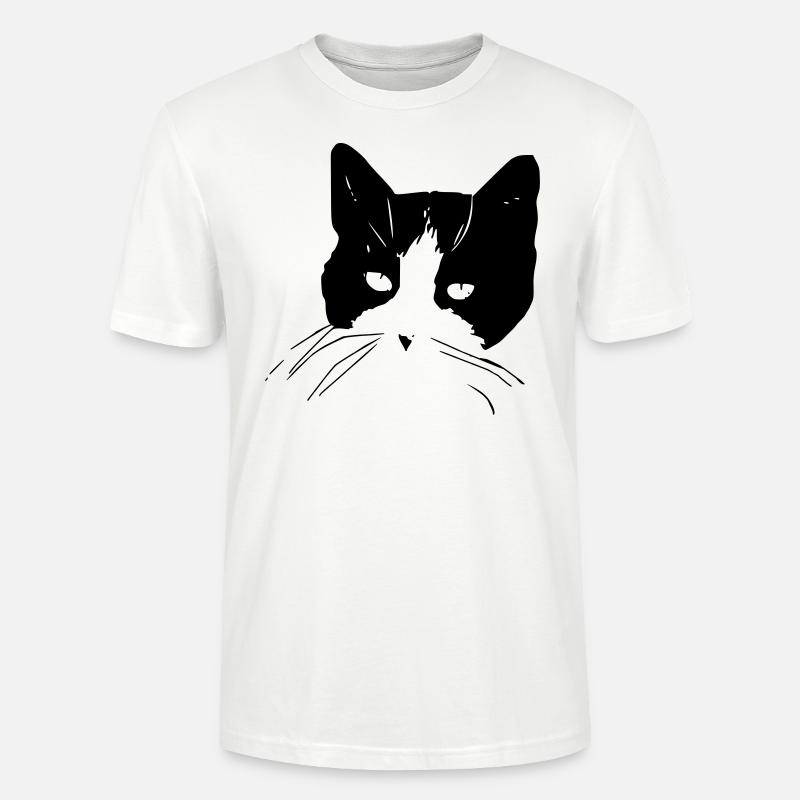 Katzengesicht - Stanley/Stella Unisex Bio-T-Shirt CRAFTER - Weiß