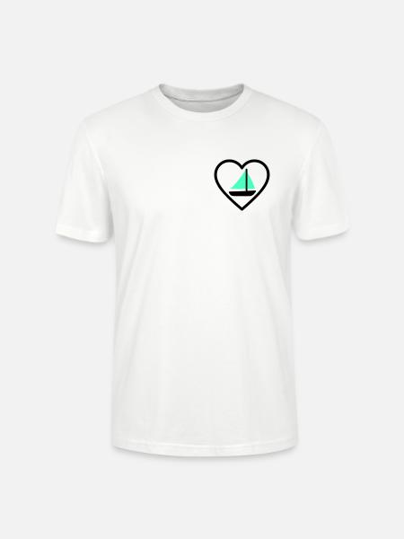 Cuore Vela – Passione Navigazione - Stanley/Stella CRAFTER Unisex Organic T-Shirt - white