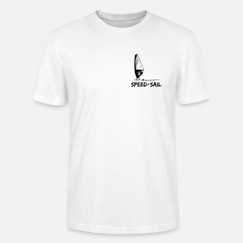 Speed Sail Board Silhouette - Stanley/Stella Unisex Bio-T-Shirt CRAFTER - Weiß