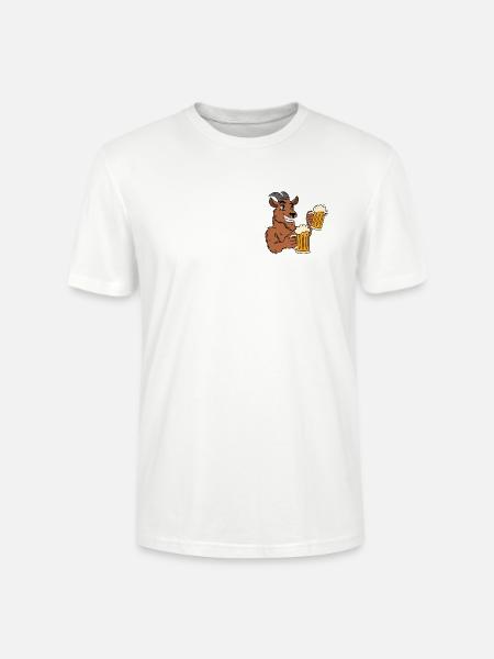 Saufender Bock - Stanley/Stella Unisex Bio-T-Shirt CRAFTER - Weiß