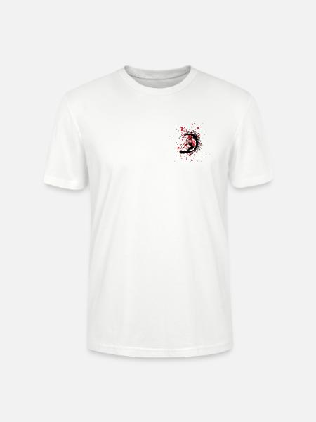 Rot-Schwarz-Fleck-Surfer - Stanley/Stella Unisex Bio-T-Shirt CRAFTER - Weiß